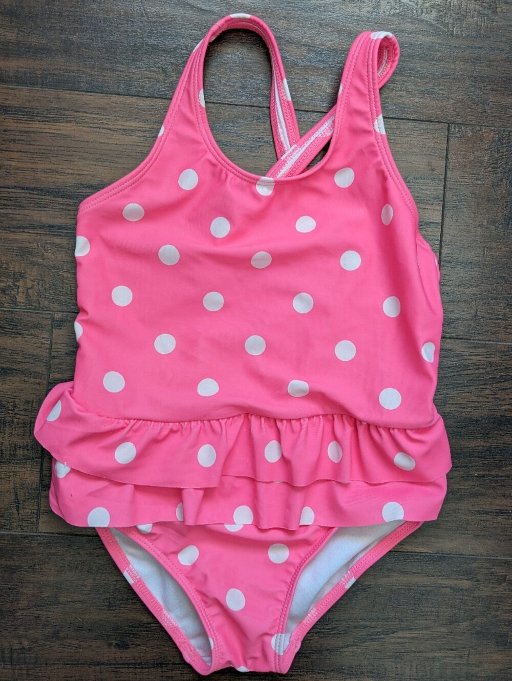 Carter's Pink Polka Dot Ruffle One-Piece Swimsuit